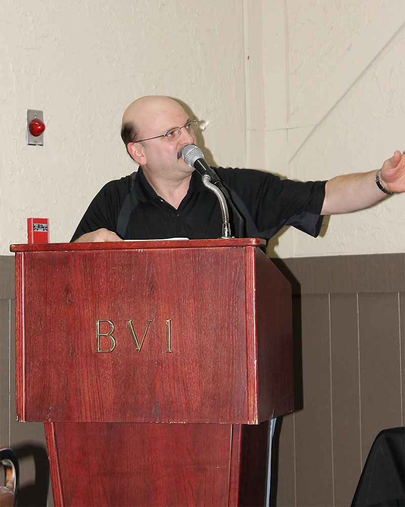 Mark Burton at podium